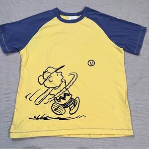 HANNA ANDERSSON CHARLIE BROWN BASEBALL T SHIRT TOP SIZE 12
